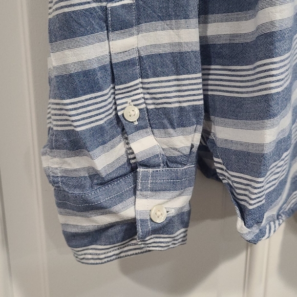 SHIRT: Button Down Chaps Denim Chambray Shirt - Picture 5 of 8